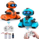 VATOS Interactive Smart Robot Toys, 2PCS Rechargeable Intelligent Robot Toys for Kids, Robotic Toys with Voice Controlled Touch Sensor Dancing Singing Recording Repeat Gifts for Boys & Girls Age 6-12