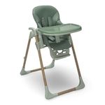 Venture Flare High Chair – Adjustable Highchair with Reclining Seat, Foldable Baby High Chair with Removable Tray & Dishwasher-Safe Liner, Compact Space-Saving Design, 6 Months to 3 Years - Green