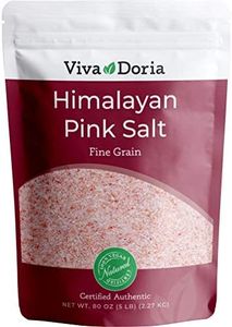 Viva Doria Himalayan Pink Salt, Crystal Salt, Fine Grain, Certified Authentic, Food Grade, 5 lb (2.2 Kg)