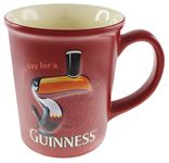 Guinness Embossed Traditional Red Toucan Pint 'Lovely Day for A Mug | Official Merchandise Durable Cup Gift for Beer Coffee Tea Lovers