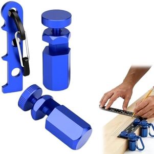 Tall Stair Gauges Set for Framing Square with Holder, Stair Gauge for Circular Saw, Hexagonal Stable Lock and Hook for Carpentry Circular Saw Guide, Locks Your Wood at a Perfect 90° for Wood (Blue*2)
