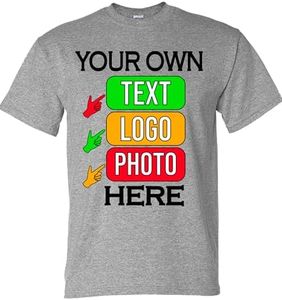 Custom T-Shirts for Men and Women Design Your Own Personalized Shirt with Text Image Logo Customizable Front and Back Print Soft Cotton Tee
