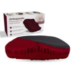 LuxeCraft Honeycomb Gel Seat Cushion – 9 cm Thick Orthopaedic Seat Cushion for Long Sitting | Built-in Chair Back Locking Straps | Soft TPR Material – Ideal for Office Chairs, Car Seats & Wheelchair