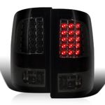 Spec-D Tuning LT-RAM09BBLED-TM Dark Smoke Ram 1500 Glossy Black Led Brake Lamps Tail Lights