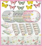 Talking Tables Fairy Party Decorations and Disposable Tableware for 12 Guests | Butterfly Bunting, Tablecloth, Cups, Plates and Napkins | for Kids Birthday, Mother's Day, Afternoon Tea, Baby Shower