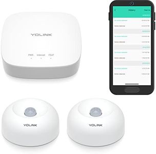 YoLink LoRa 1/4 Wireless Range Smart Motion Sensors, Indoor Motion Detector, Alexa, IFTTT, Movement Detector App Alerts Remote Monitor, 2 Pack, YoLink Hub Included