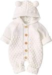 VICROAD Baby Hooded Knitted Rompers
