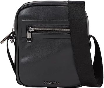 Calvin Klein Elevated PU Reporter Bag, Black (Ck Black Smooth), One Size