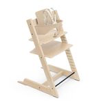 Tripp Trapp High Chair Combo 2 - Includes Chair + Baby Set with Removable Harness for Children - All Age, Height Adjustable, Ergonomic, Premium Baby Wooden High Chair for Feeding and Sitting (Natural)