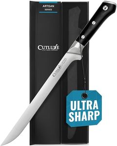 Cutluxe Ham Knife 10" - Spanish Style Meat Slicer, Carving Serrano Ibérico & Italian Prosciutto - Premium High Carbon Stainless Steel Blade - Ergonomic Handle - Artisan series