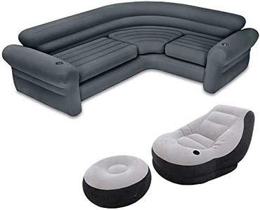 Intex Inflatable Corner Sectional Sofa & Ultra Lounge Chair and Ottoman Set