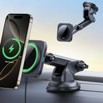 ESR for 15W MagSafe Car Mount Charger, Dashboard/Windshield Suction Cup Magnetic Wireless Charger for iPhone 17e Air 17 Pro Max 16 15 14 Plus 13 12, Galaxy S25/S26 Series, Pixel 10, Fast Charging