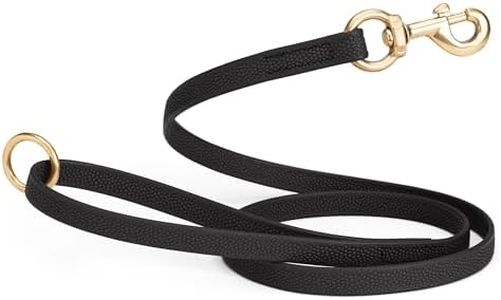 Viper Biothane Dog Leash with No-Slip Pebble Emboss - Waterproof Dog Lead for Training, Beach, Hiking - Great for Play, Camping, or Backyard - Solid Brass Hardware, 5 ft, Black