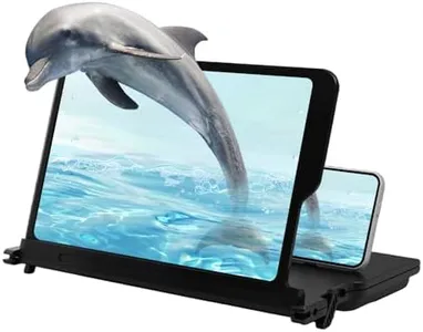 Screen Magnifier Version, 2026 Upgraded Foldable Mobile Phone Magnifier Projector Screen, Cell Phone Magnifying 3D Amplifier for Movies Videos Gaming Landscape & Portrait Display 12 Inch (1)