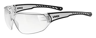 uvex Sportstyle 204 - Sports Sunglasses for Men and Women - Mirrored Lenses - Comfortable & Non-Slip - Clear/Clear - One Size