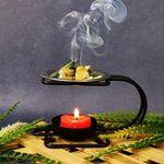 Putrika Dhoop | Dhuna | Loban | Sambrani | Karpoor | Bakhoor | Dani | Incense | Aroma Diffuser |Haran Samgiri|Camphor|Stand|Holder|Iron| Home|Office|Pooja|Puja|Room|Charcoal (Stand Burner13cm)