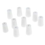 10 Pieces 12-17mm White 1 Hole Rubber Stopper Bungs for 15mm Flask Test Tubes Laboratory Supplies