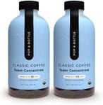 Pop & Bottle Super Concentrate, Classic Coffee - Cold Brew Coffee Concentrate, Organic Cold Brew Coffee, Concentrated Cold Brew, USDA Organic, Makes Up to 16 Cups - 8 Fl Oz, 2 Pack