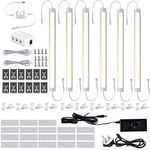 LABOREDUCER Under Cabinet Lights,LED Closet Lights,Under Cupboard Lights for Kitchen,Cabinet Strip Lights with Rotary Dimmer & 11Inch 24V Counter Lighting Bar Light for Kitchen Shelf 2700K(6 Pack)