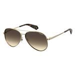 Polaroid Sunglasses Women's PLD 6069/S/X Sunglasses, Gold/Polarized Brown Gradient, 61mm, 12mm