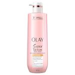 Olay Super Serum Body Wash for Extra Dry Skin, Serum Complex for Luminous Skin, 547 mL