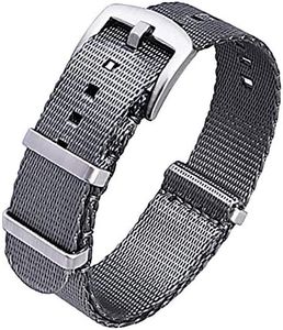 Ritche Christmas Gift Nylon Watch Strap with Heavy Buckle Bands 18mm 20mm 22mm Premium Seat Belt Nylon Watch Bands for Men Women, Valentine's day Gifts for him or her, White Elephant Gifts, Stocking Stuffers for Men