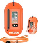 BOOSTEADY Swim Buoy – Waterproof Phone Dry Bag with Touchscreen, Open Water Swimming Float with Adjustable Waist Belt for Open Water Swimmers & Triathletes-Orange