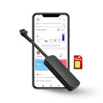 FETACA® Small Hidden AT01 GPS Tracker for Car, Bike, EV, Scooty, Truck, Bus with Live Location and Multiple Types of Alerts Easy to Use Including Free 12 Month 4G Data SIM and App Subscription