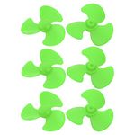 sourcing map 6pcs Plastic 3 Vanes Propeller 30mm Diameter Green for RC Boat Airplane