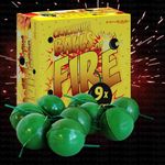 Inevitable Party 9 Crackling Balls of Fire - Novelty Outdoor Fireworks for Parties, Bonfire Night, Halloween (1 Box)