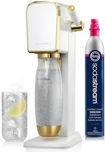 SodaStream Art Sparkling Water Maker (White/Gold) with CO2 and Carbonating Bottle