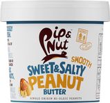 Pip & Nut Sweet and Salty Smooth Peanut Butter (1Kg) | No Palm Oil, Natural, No Added Sugar, Vegan, Single Origin Hi-Oleic Peanuts