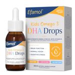 Efamol Kids Omega 3 DHA Drops | Omega 3 for Kids | Brain Supplement to Support Normal Brain Function | DHA Omega 3 Kids | Lemon Flavour Sugar Free Omega 3 Liquid | Tasteless Fish Oil Kids | 6 Months+