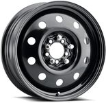 Allied 83B FWD Black Mod 15X6" 5X100 & 5X115 Bolt Patterns +35mm Offset 4.88" BS Satin Black Passenger Car Wheel, Bolt-on OE Replacement, Car Mods, FWD, AWD, SUV and CUV Steel Wheel