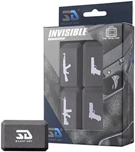 SD SILENT DRY Renewable Small Safe Dehumidifier Block, Rechargeable Portable Moisture Absorbers for Gun Accessories/Closet/Cabinet/Camera, up to 5L, 4 Pieces, Invisible