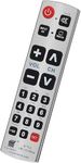 Seniors Elderly Big Button Universal Remote Control for Extra Large Jumbo Giant Remote, Simple Easy Basic Control and LG Samsung Sony JVC Toshiba Sharp Panasonic Technika Hitachi Polaroid TVs