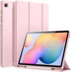 JETech Case for Samsung Galaxy Tab S6 Lite 10.4-Inch 2024/2022/2020 with S Pen Holder, Slim Tablet Cover with Soft TPU Back, Auto Wake/Sleep (Pink Gold)