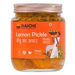 Daichi - Lemon Pickle | Crafted with love by women artisans | Sun cured | Cold-pressed mustard oil | In-house spices | No Preservatives 500gm (Pack of 1)