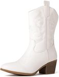 GLOBALWIN Women's White Mid Calf Co