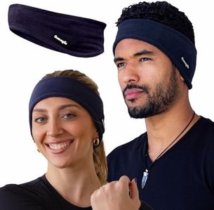 Winter Fleece Ear Warmers Muffs Headband for Men and Women - Unisex earmuffs - Gear for Cold Weather – Perfect Head Bands for Ski, Cycling, and Running (Navy Blue, Pack of 1)