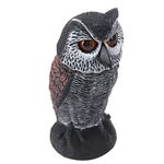 Plastic Shake Head Owl Decoy Scare Birds Away Garden Decoration Wildlife Friendly Plastic Material