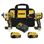 Dewalt 20V MAX XR Brushless Lithium-Ion Cordless Hammer Driver Drill and Impact Driver Combo Kit with (2) Batteries - DCK249M2