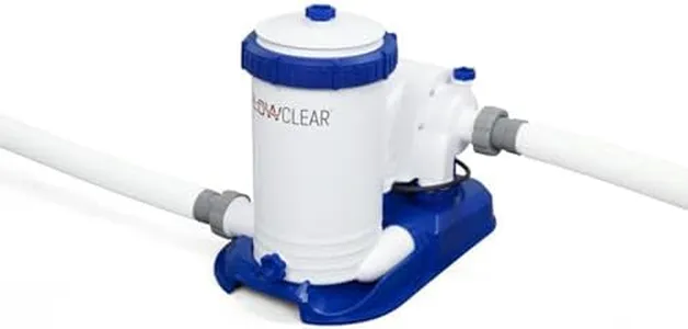 Bestway Flowclear 2,500 Gal. Above Ground Pool Filter Pump with 1 Type IV-B Cartridge, 1 Set of Adapters, and Automatic Shut-Off Timer