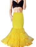 SHIMALY Women's Mermaid Petticoat Trumpet Underskirt Petticoat for Mermaid Formal Dress (L-XL, Yellow)