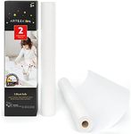 Arteza Kids Drawing Paper Roll Refill, 2-Pack, 16.5 Inches x 74.8 Feet, White 47-lb Roll Dispenser Paper, Art Supplies for the Classroom, Learning Centers, and Activity Corners