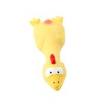 Foodie Puppies Natural Latex Rubber Squeaky (Yellow Sleepy Hen) Dogs Toy | Small Dogs & Puppy | Durable, Animal Design, Fetch & Chew Safe Play Toy | Reduce Separation Anxiety