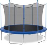 FDW 12FT Trampoline with Enclosure Net- ASTM Approved-Combo Bounce Exercise Trampoline PVC Spring Cover Padding for Kids and Adults