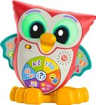 ​Fisher-Price Linkimals Light-Up & Learn Owl, English Version, interactive musical learning toy with lights and motion for toddlers ages 18 months and older, HMT70