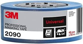 3M Professional Masking Tape 2090, Universal Surfaces, 48 mm x 50 m - UV stable, Water Resistant, For Indoor & Outdoor Painting and Decorating