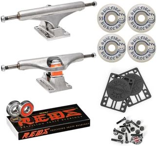 Independent Skateboard Trucks 139 Mid + 55mm Spitfire Burners Wheels, Bones Bearings